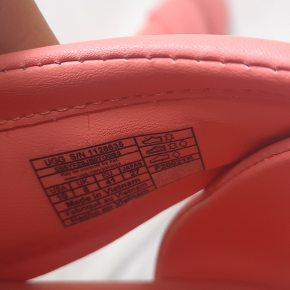 UGG Zayne Crossband Womens Leather Sandals Size 10 Starfish Pink NEW with Box - Picture 8 of 10